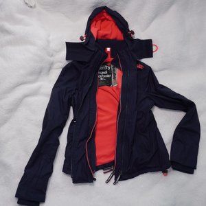 SUPERDRY Pink Navy Windbreaker Windcheater Jacket